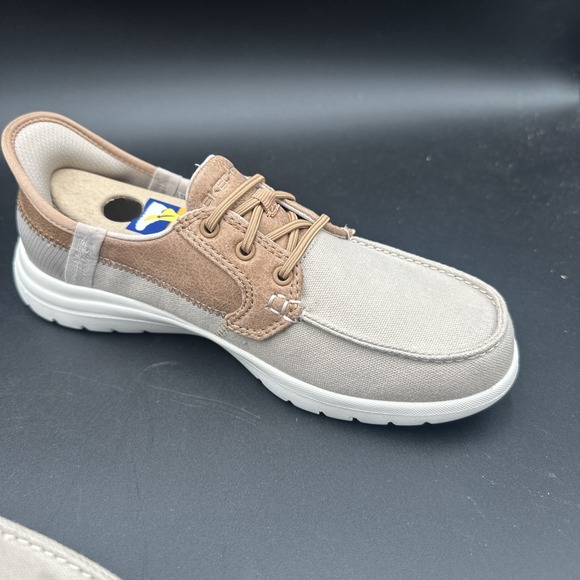 Skechers On-The-Go Flex Taupe Boat Shoes Women's Size 5.5 Palmilla - Picture 6 of 12